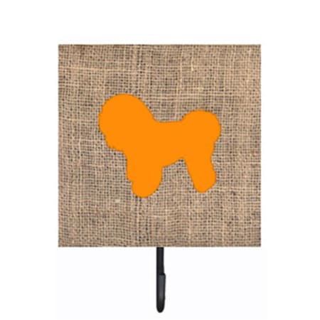 Micasa Bichon Frise Burlap And Orange Leash Or Key Holder MI235376
